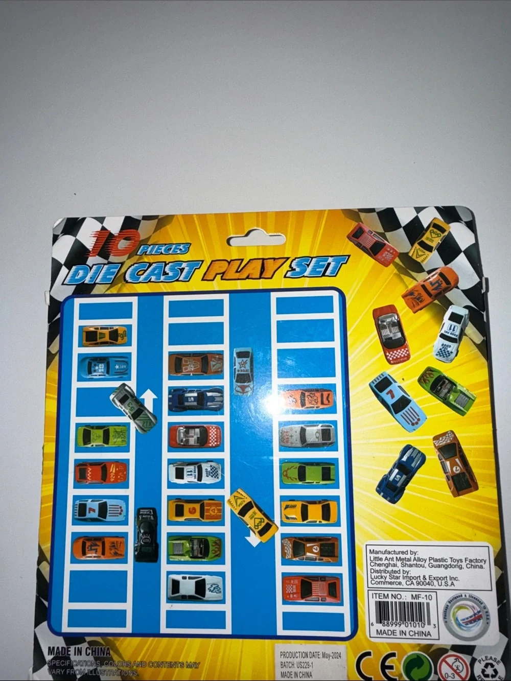 Assorted Die-Cast Toy Car 12-Pack - Multicolor